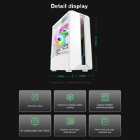 Boîtier PC Micro ATX en kit plat avec panneau latéral en acrylique, support de bloc d'alimentation ATX à montage inférieur, châssis de jeu avec panneau frontal USB 3.0