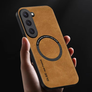 Coque de téléphone magnétique en cuir sans fil pour Samsung <span class=keywords><strong>Galaxy</strong></span> S24 S23 S22 <span class=keywords><strong>S21</strong></span> S20 <span class=keywords><strong>Ultra</strong></span> S25Ultra S25 + Soft <span class=keywords><strong>Bumper</strong></span> Cover - Product Image 2