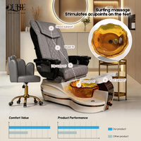 Fauteuil de pédicure haut de gamme pour salon de manucure, avec fonction spa multifonction, massage électrique réglable, sans plomberie