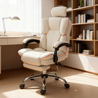 Fauteuil de Direction en Cuir PU avec Accoudoirs Réglables et Connectés pour Mobilier Commercial