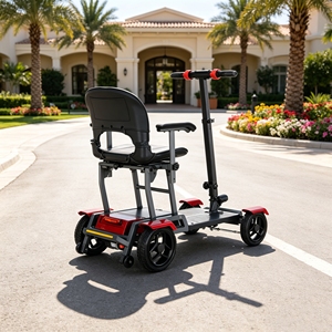 Scooter de mobilité tout-terrain pliable et portable à 4 roues pour personnes âgées, en aluminium, puissant, ultra-léger, longue portée, à prix abordable - Product Image 6