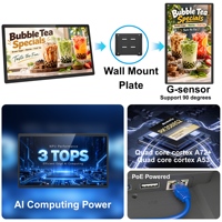 Terminal KDS Android 21,5 pouces, écran tactile numérique, 10 points de contact, WiFi 6, PoE, montage VESA pour affichage des commandes en cuisine