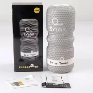 핫 세일 남자의 자위대 거꾸로 병 텔레스코픽 달팽이 진동 기능 시뮬레이션 질 디자인 실리콘 달팽이 컵 - Product Image 2