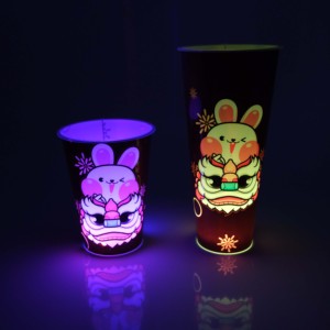 Cốc ánh sáng trong khuôn nhãn đầy màu sắc ánh sáng IML nhãn cho pp tiêm hộp container sơn xô - Product Image 6