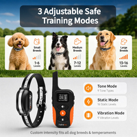 Collier de dressage pour animaux de compagnie avec 1 télécommande et 3 récepteurs, portée de 3300 pieds, personnalisation OEM/ODM, certifié FCC CE RoHS MSDS, avec fonctions de bip, vibration et choc
