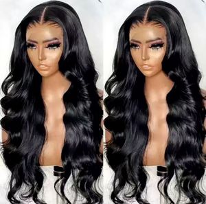 <span class=keywords><strong>Perruque</strong></span> Lace Front en fibre synthétique haute température, partie en T, cheveux raides longs de <span class=keywords><strong>26</strong></span> <span class=keywords><strong>pouces</strong></span> - Product Image 2