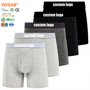 Slip e <span class=keywords><strong>Boxer</strong></span> Sportivi da <span class=keywords><strong>Uomo</strong></span> in Cotone Traspirante, Morbidi, Certificati CE, Intimi, alla Moda, per Uso Quotidiano, Tinta Unita - Product Image 2