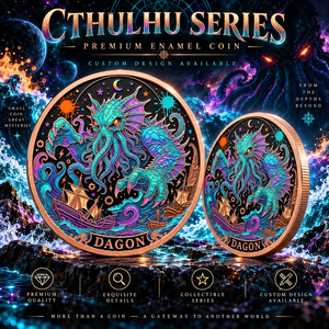 1 oz 999 Feinkupfer <span class=keywords><strong>Dagon</strong></span> Cthulhu Mythos Medaille 3D Hochrelief UV-Farbprägung Spezielle Sammleredition - Product Image 2