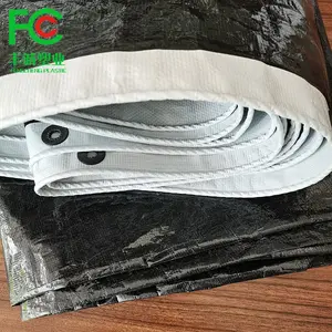 durable agricultural black white waterproof rain cover orchard PE woven panda greenhouse fabric tarpaulin for cherry