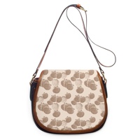Alta calidad-réplica-diseñador-vintage Flor hawaiana portátil Pu Mini Nylon Crossbody Bolso Correa Bolsos de sillín para mujer