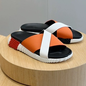 Nouvelles Chaussures de Luxe de Créateur pour Homme, Style Décontracté Marche, pour Intérieur et Extérieur, en Cuir Véritable avec Semelle Épaisse en Caoutchouc, Type Mule - Product Image 6