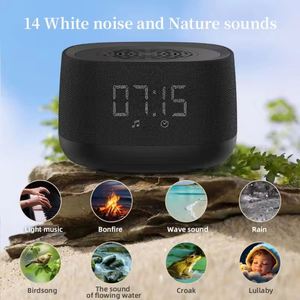 Haut-parleur sans fil V5.4 avec batterie de 1000 mAh, petite veilleuse d'ambiance, prise en charge de la carte mémoire pour la programmation d'alarmes - Product Image 4