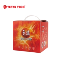 Extincteur innovant robuste à poudre sèche avec boule en acier et agent CO2 mousseux, diamètre 110 mm, couleur rouge, modèle TENYU TY01-0500B
