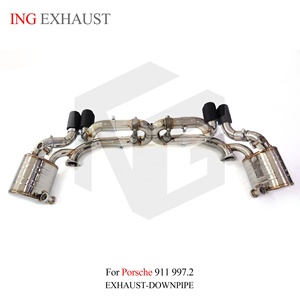 Système d'échappement CatBack Valvetronic en acier inoxydable, vente directe d'usine ING, pour Porsche <span class=keywords><strong>911</strong></span> 997.2, pièces de tuning performance, vente en gros - Product Image 4