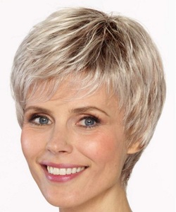 Pelucas de Cabello Sintético Resistentes al Calor, Color Rubio <span class=keywords><strong>Corto</strong></span> Natural, para Mujer, Venta al Por Mayor - Product Image 2