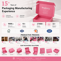 Boîtes d'expédition en carton ondulé personnalisées, boîte cadeau en carton, emballage, boîte postale rose avec logo pour pinceaux de maquillage, sérums