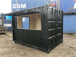 Kiosques à café, restaurants rapide, cafés-containers, boulangeries et maisons préfabriquées en conteneurs maritimes de 10 pieds à assembler - Product Image 6