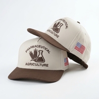 Gorra de béisbol trucker snapback de 5 paneles con visera curva, bordado 3D personalizado, de algodón twill bicolor, estilo A-Frame y corona alta, al por mayor