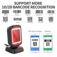 Escáner de Códigos de Barras Xincode de Alta Calidad, 2D, de Escritorio, para Tabletas, Lector de Códigos QR Omnidireccional para Supermercados