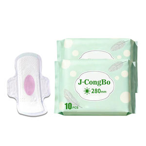 J.CongBo Vente en gros <span class=keywords><strong>de</strong></span> protège-slips jetables en coton biologique <span class=keywords><strong>de</strong></span> haute qualité 240 mm avec ailettes super absorbants anti-fuites - Product Image 2