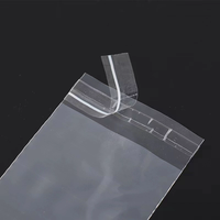 Sacs en polyéthylène transparents longs et étroits, auto-adhésifs, personnalisables avec logo, en LDPE, pour câbles, ceintures, écharpes, affiches, emballage OEM, recyclables, vente en gros