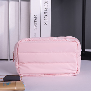 Bolsa de Maquillaje con Cierre y <span class=keywords><strong>Logotipo</strong></span> Personalizado, Bolsa de Almacenamiento de Viaje Impermeable de Algodón, Portátil y Grande para <span class=keywords><strong>Mujer</strong></span>, Bolsa de Cosméticos - Product Image 3