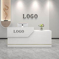 Comptoir de réception moderne en MDF écologique, rectangulaire, pour usage commercial dans les magasins, salons de beauté, salons de coiffure