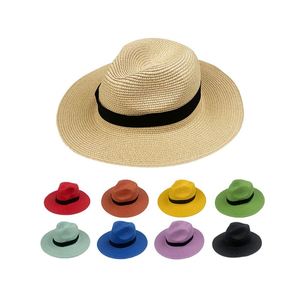 Sombreros de Paja Personalizados de Moda para Playa, Sombreros Panamá para Mujer, Sombrero de Copa, Protección Solar Transpirable para Exteriores, Venta al Por Mayor de Fábrica CXY - Product Image 1