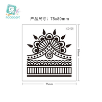 Nouveaux autocollants de tatouage temporaire imperméables pour femmes et hommes, motifs de fleurs indiennes, roses, faux tatouages pour la main, le bras, le pied, le dos