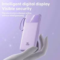 Échantillon gratuit Mini chargeur rapide 10W Slim Power Bank Logo personnalisé 20000mah 10000mah Powerbank pour affichage LED mobile Interface USB
