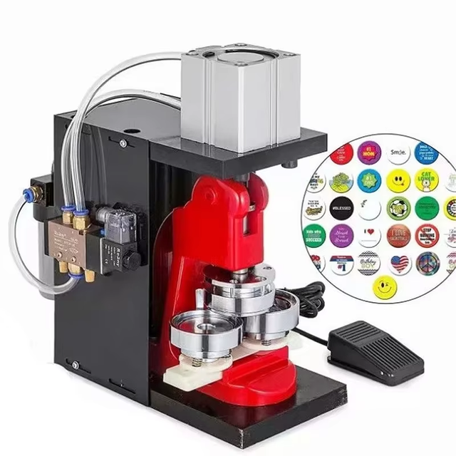 2025 New Semi-automatic Pneumatic Button Maker/manual Photo Magnet Machine Fridge Photo Magnet Making Machine