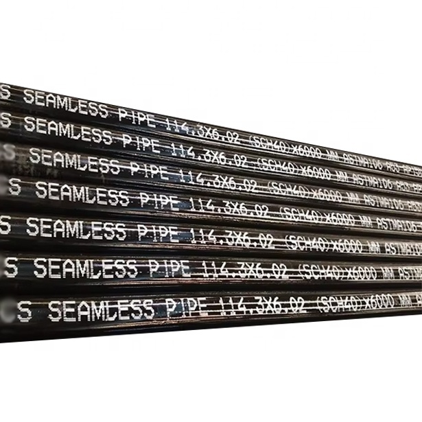 Seamless Steel Tube 114.3X6.02 SCH40X6000MM ASTM A106 A53 API 5L Black Painting Seamless Tube Carbon Steel Pipe Oil Gas Pipeline