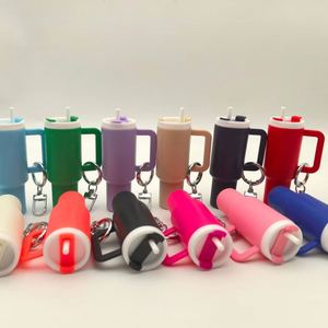 PVC Cup Keychain Pendant Holds Lipstick <b>Backpack</b> Key Chain Tumbler Cup Keychains for Gift - Product Image 5