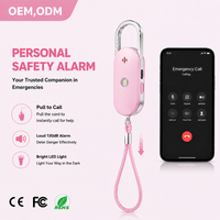Alarme personnelle porte-clés 130 dB, sirène forte, alarme d'urgence SOS avec déclencheur par numérotation téléphonique, dispositif de sécurité portable pour femmes et enfants