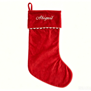 Calze di <span class=keywords><strong>Natale</strong></span> in Velluto Eleganti e Personalizzabili con Ricamo, Decorazione Festiva per la Casa, Regalo - Product Image 5
