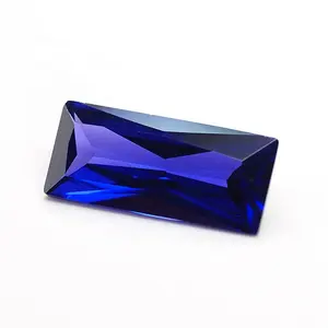 Blue Rectangle Shape Loose Cubic Zirconia