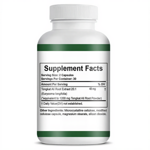 TONGKAT ALI Ekstra Güç 60 Kapsül Erkekler İçin Enerji ve Dayanıklılık Takviyesi 1200mg Porsiyon Başına Erkek Performansını Artırır - Product Image 4