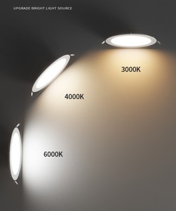 Panel de Luz <span class=keywords><strong>LED</strong></span> Empotrable Ultra Delgado, Redondo y Cuadrado, para Iluminación Interior - Product Image 6