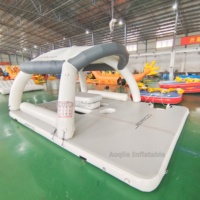 Plateforme flottante gonflable pour loisirs aquatiques d'été, île flottante, certifiée CE, tissu à double paroi, pour l'extérieur
