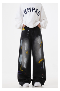Pantaloni di Jeans Streetwear Jeans larghi oversize larghi a vita alta a gamba larga larghi da donna - Product Image 4