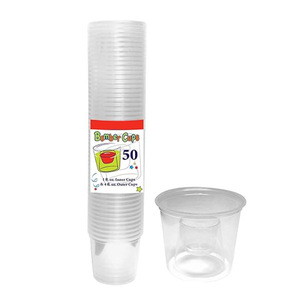 3オンス/85ミリリットル |   25ml PP素材 再利用可能 透明 ジャガー ボムショットカップ スタッカブル 使い捨て プラスチック ボムショットグラス - Product Image 4