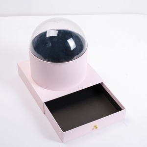 <b>Round</b> Transparent Plastic Lipstick Drawer Orange 520 Valentine's Day Flower <b>Gift</b> <b>Box</b> - Product Image 2