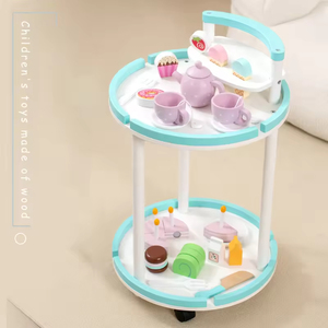 EDULAND Boîte <span class=keywords><strong>de</strong></span> jeu <span class=keywords><strong>de</strong></span> cuisine en bois avec chariot et chariot <span class=keywords><strong>de</strong></span> courses - <span class=keywords><strong>Jeux</strong></span> éducatifs pour les enfants <span class=keywords><strong>de</strong></span> 2 à 4 ans - Product Image 2