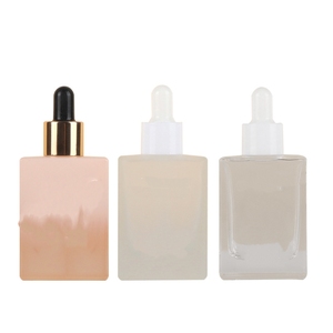 Flacon compte-gouttes carré en <span class=keywords><strong>verre</strong></span> 30 ml pour cosmétiques, emballage de sérum et d'huiles essentielles, personnalisation possible - Product Image 2