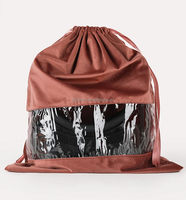 Sac cadeau naturel en lin avec fenêtre en PVC lin fête de mariage sac de bonbons jute cadeau pochette à cordon