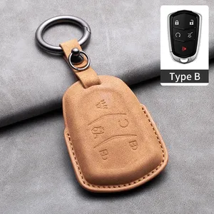 Pour Cadillac ATS CT6 DTS XT5 CTS Escalade ESV SRX STS XTS 2014 2015 2016 2017 2018 Housse de clé de voiture à distance en cuir Accessoires - Product Image 4