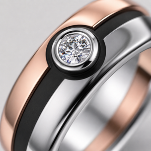 Anello a Sfera Bicolore per Donne, Anello di Fidanzamento Creativo in Stile Europeo e Americano, Gioiello da Dito alla Moda - Product Image 4
