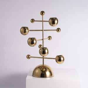 Acessórios de Interior Design Decoração de Casa Itens de Decoração para Casamentos Arte Abstrata Suporte para Velas em Aço Inoxidável - Product Image 1