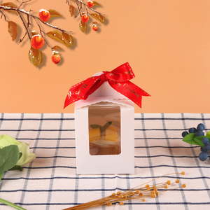 Cajas desechables de alta calidad para cupcakes, 1 cápsula, embalaje ecológico para cupcakes con ventana transparente - Product Image 3
