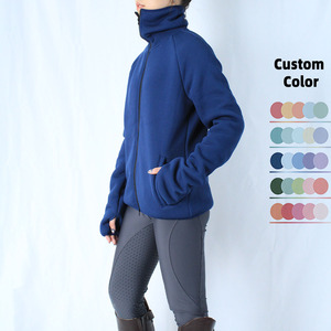 Veste d'équitation hiver épaisse et chaude pour femme, col montant, manches longues, fermeture éclair intégrale, pour le sport et les activités équestres en extérieur - Product Image 3